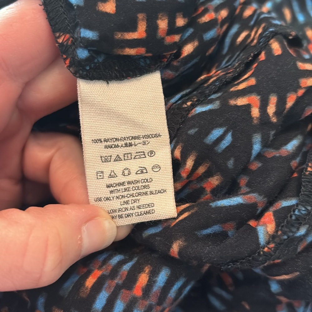 Free People‎ printed cropped pants Sz XS - Picture 7 of 7